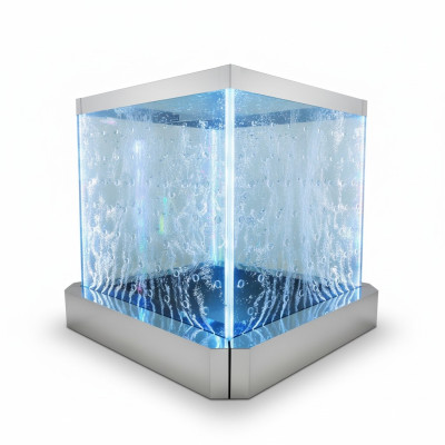 Panel de pared con luz LED, pared de agua, paredes de agua, burbujas de agua en la pared.