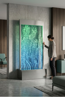 Panel de pared LED con pared de agua, burbujas de agua, decorativo, moderno.