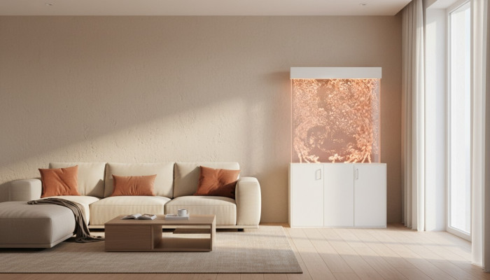 Pared separadora estante armario pared de agua columna decorativa paredes pared de agua LED