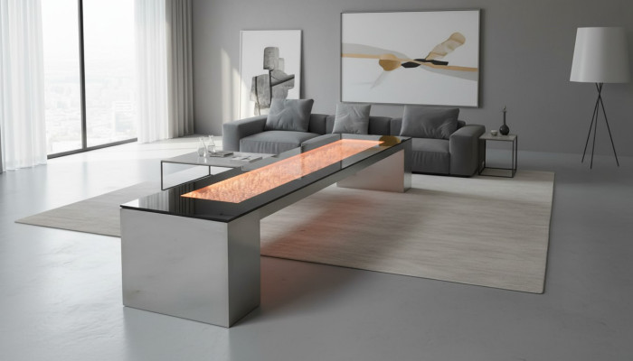 Mesa moderna LED burbuja para oficina restaurante bar club.