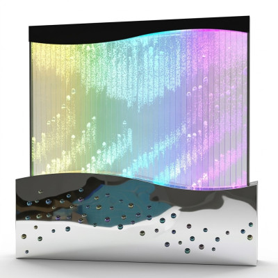 Panel de pared de burbujas de agua LED cascada de agua pared de agua de diseñador