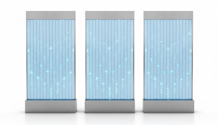 Panel de pared con luces LED de burbujas de agua Nueva fuente de agua Panel de agua diseñado Iluminado.