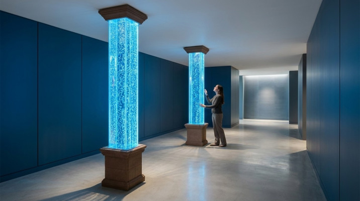 Diseñador 270cm columna de agua xxl columna de agua bar local pared de agua