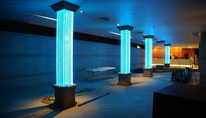 Diseñador 270cm columna de agua xxl columna de agua bar local pared de agua