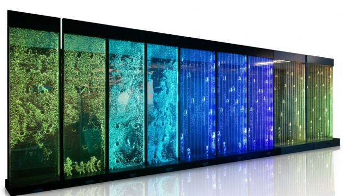 Panel de pared Burbujas de agua LED Pared de agua decorativa Diseño de agua del diseñador