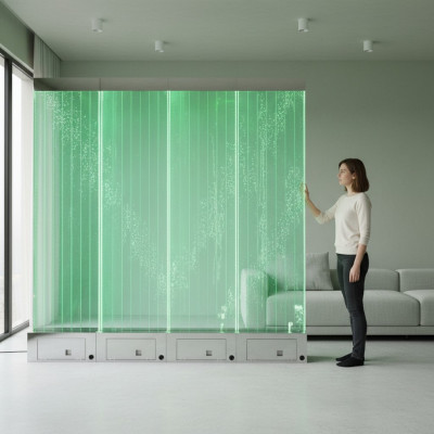 Panel de pared LED fuente de agua paredes de agua modernas pared decorativa de burbujas.