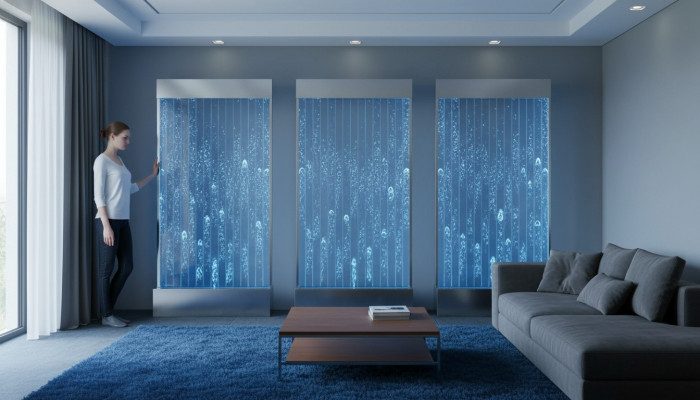 Panel de pared Pared separadora Pared de agua Paredes Pared LED Pared de agua Diseño