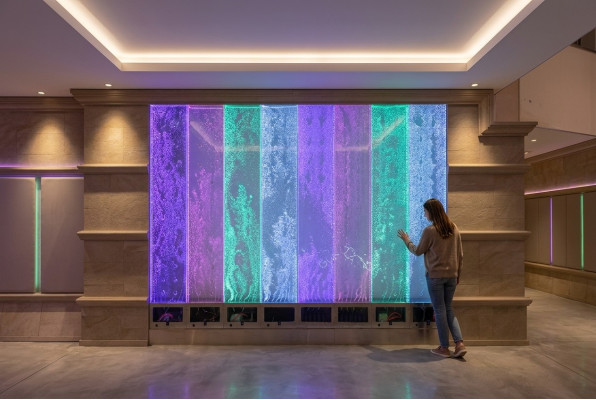 Panel de pared LED fuente de agua Paredes de agua modernas Burbujas de agua Decorativo pared