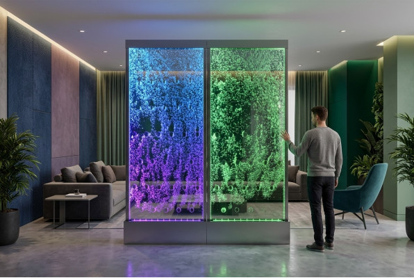 Mampara del separador Estante Armario Pared de agua Columna Paredes LED 120x200