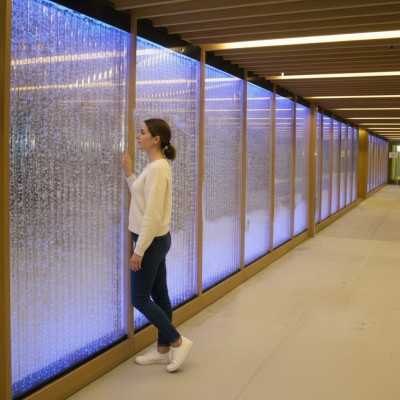 Pared separadora, estante, armario, pared de agua, columna, paredes LED 60x240, paredes de agua Waterwall.