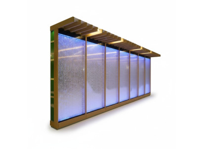 Pared separadora, estante, armario, pared de agua, columna, paredes LED 60x240, paredes de agua Waterwall.