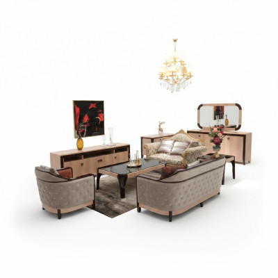 Sofá set de sofá 3+1 plazas Diseño Moderno Sofá Conjunto de muebles asientos Nuevos