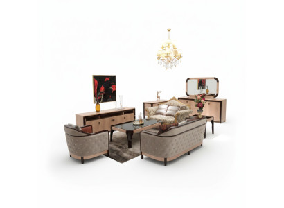 Sofá set de sofá 3+1 plazas Diseño Moderno Sofá Conjunto de muebles asientos Nuevos