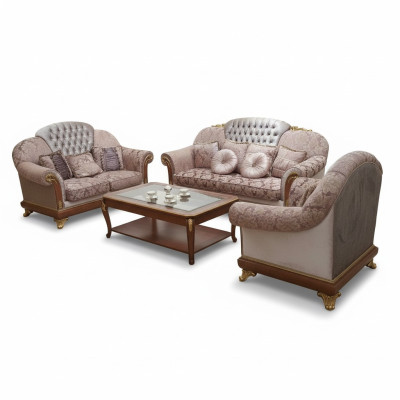Sofá conjunto de 3 plazas Set Sofá de diseño Sofá tapizado Sofá Nuevo 3 piezas.