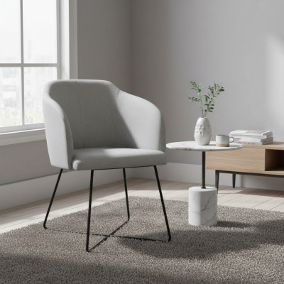 1x Silla de comedor Sillón Silla de salón Sillón reclinable Silla tapizada con