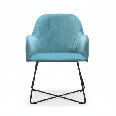 Sillones modernos grupo conjunto de 8 sillas turquesa tapiz reposabrazos