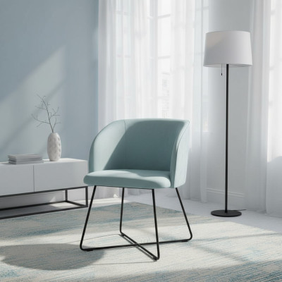Diseño Silla Asiento Práctica Comedor Sillas Tela Textil Espera Acolchado Oficina