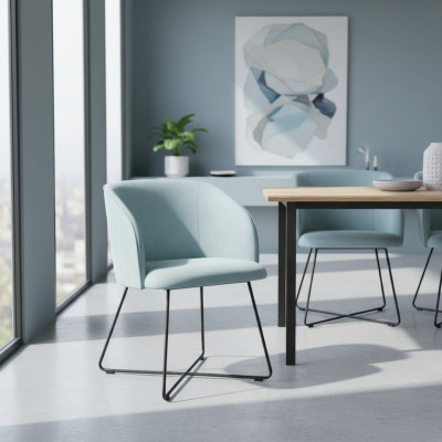 Silla 4x sillón comedor salón tela asiento juego Nuevo Club televisión silla tapizada