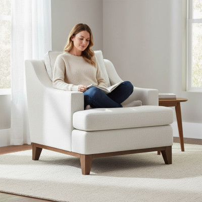 Sillón Sillón de salón Sillón tapizado Silla Sala de estar Dormitorio 8x