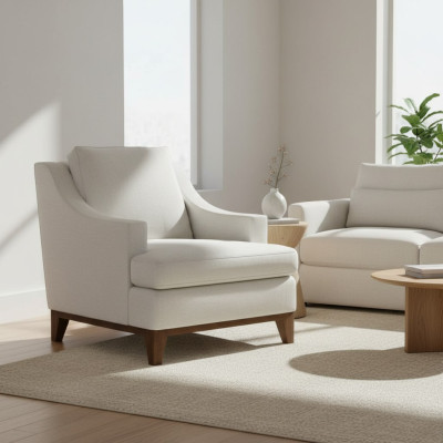 Sillón Sillón de salón Sillón tapizado Silla Sala de estar Dormitorio 8x