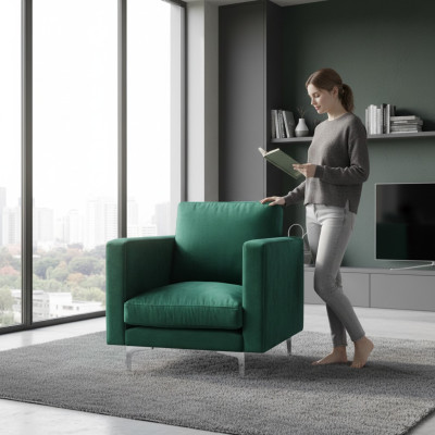 Sillón de salón sillón tapizado silla sala de estar dormitorio 6 veces grupo