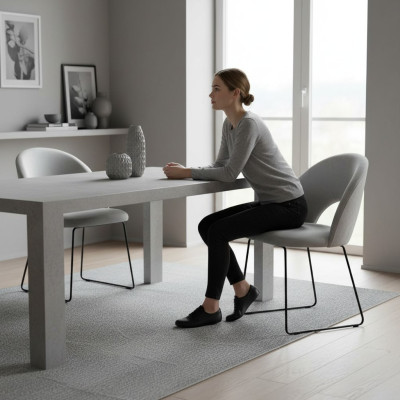 Diseño de silla de sala de espera, asientos de silla de práctica de sala de estar, sillas de comedor de tela acolchada.
