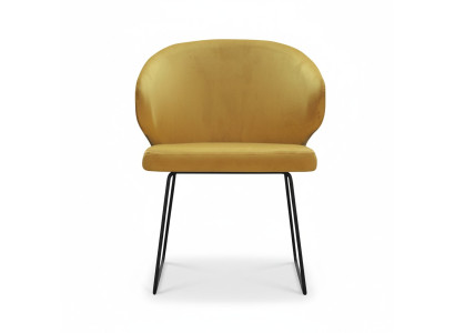 Conjunto de 8 sillas de estilo moderno con tapizado y diseño de reposabrazos.