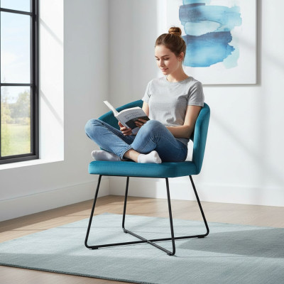 Silla 4x comedor silla tapizada sala de estar Club asiento textil sillón conjunto