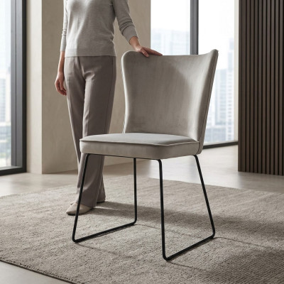 Silla 4x sillón comedor sala de estar conjunto nuevo Club televisión silla tapizada textil