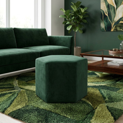 Taburete Hocker Pouf Puff Sitzpouf Textil Tela reposapiés Otomana Terciopelo
