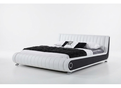 Cama de diseñador Cama matrimonial Cama tapizada Dormitorio Cama de cuero Nuevo Camas