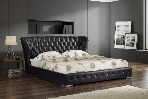 Cama box spring de diseñador cama tapizada cama camas hotel Chesterfield cama de hotel