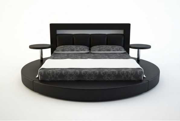 Diseño de cama redonda Cama tapizada Cama redonda tapizada Redonda