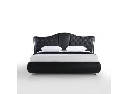 Cama Chesterfield Diseño Clásico Cama Doble de Cuero Acolchado Dormitorio.