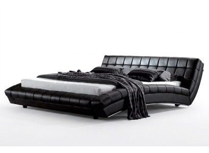 Cama camas tapicería doble matrimonial lujo cuero moderno diseñador dormitorio