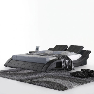 Cama doble Diseño Cama Matrimonial Cama tapizada Dormitorio Cama de cuero Nuevo