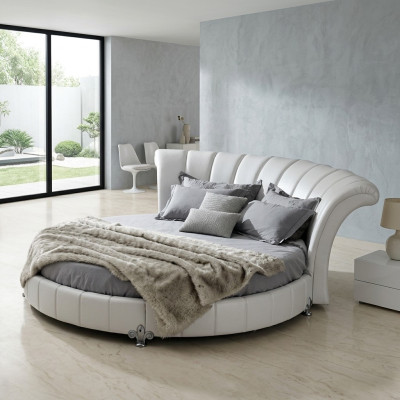 Cama redonda diseño Chesterfield cama tapizada redonda cama tapizada redonda.