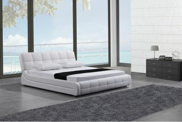 Cama moderna camas tapizadas doble matrimonio hotel lujo diseño en cuero