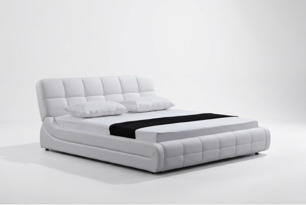 Cama moderna camas tapizadas doble matrimonio hotel lujo diseño en cuero
