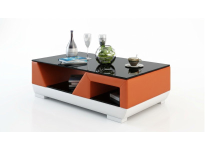 Mesa de café de diseño, mesa auxiliar, sofá, mesa de salón. Muebles modernos.