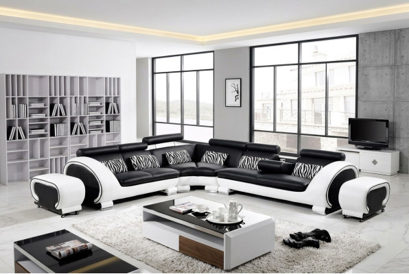 Sofá en forma de L, sofá esquinero, sofá de esquina, sala de estar tapizada conjunto de muebles