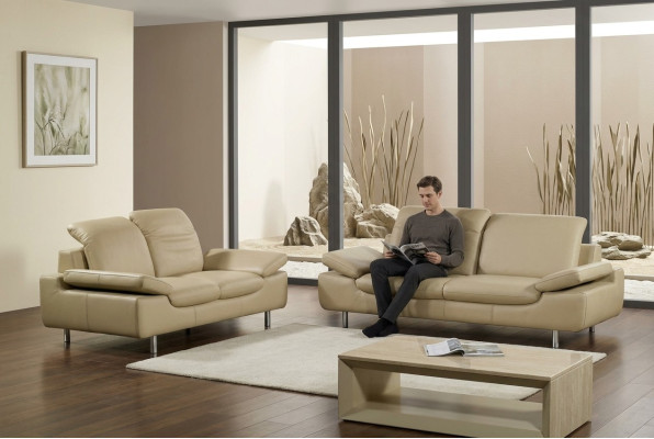 Sofá conjunto Sofá Sofá Sofá de cuero Asiento Acolchado Conjuntos Sofás 3 1 Asiento