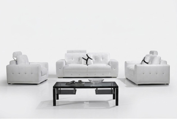 Sofá de cuero Sofá Conjunto de sofás Sofá de tres plazas Sofás Acolchado Sofá de 3 piezas Sillón