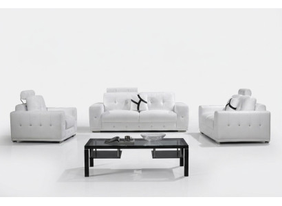 Sofá de cuero Sofá Conjunto de sofás Sofá de tres plazas Sofás Acolchado Sofá de 3 piezas Sillón