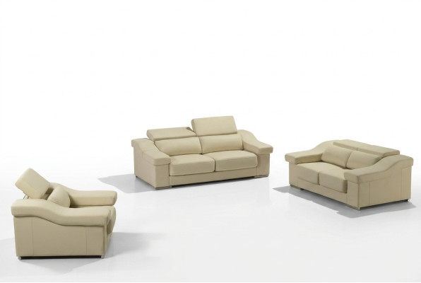 Muebles de sofá Sofá de diseño Juegos de muebles de asiento Polster 3 Plazas Conjunto de sofás de cuero