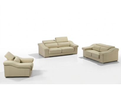 Muebles de sofá Sofá de diseño Juegos de muebles de asiento Polster 3 Plazas Conjunto de sofás de cuero