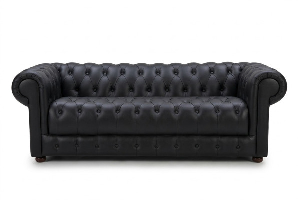 Sofás Chesterfield de cuero de 3+2 plazas, juego de sofás.