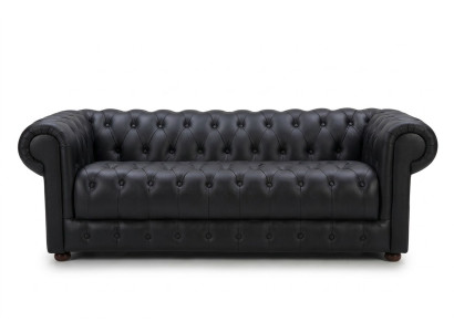 Sofás Chesterfield de cuero de 3+2 plazas, juego de sofás.