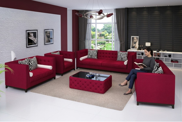 Sofá de cuero conjunto de sofá sofá sofá de tres plazas poltrona sofá de tres piezas sillón