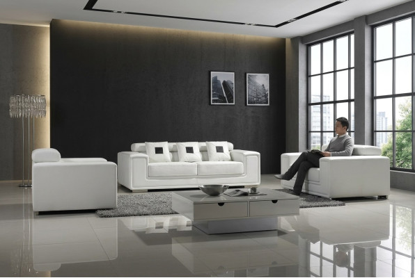 Diseño de sofás sofás 3-1-1 conjunto de juego de sala de estar de cuero sofas conjuntos.